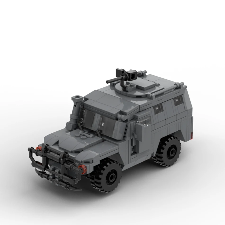 MOC Military Series GAZ-2330 Tiger Russian Police Vehicles Building Block Model Bricks DIY Toys for Kid Christmas Gifts