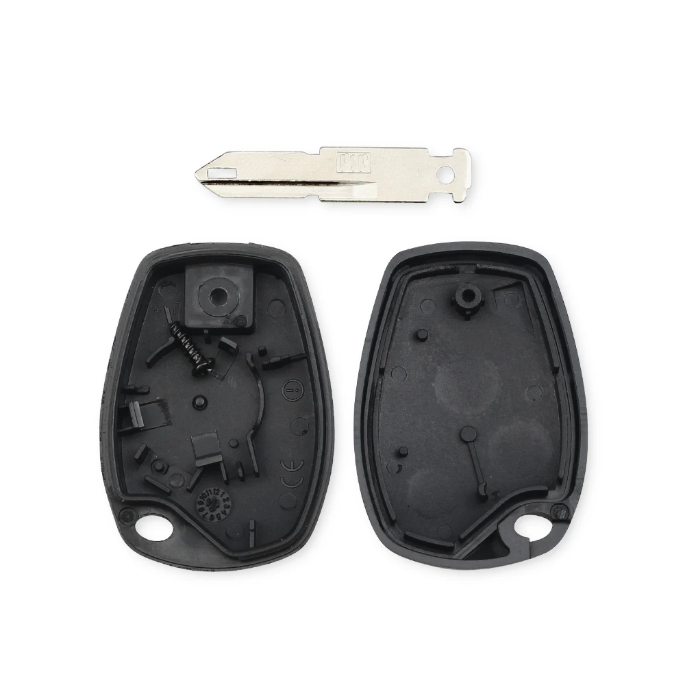 KEYYOU-carcasa de llave remota de coche, carcasa de llave Fob sin cortar en blanco NE73/VA2/VAC102/HU136/No.153, hoja sin botón para Renault Logan