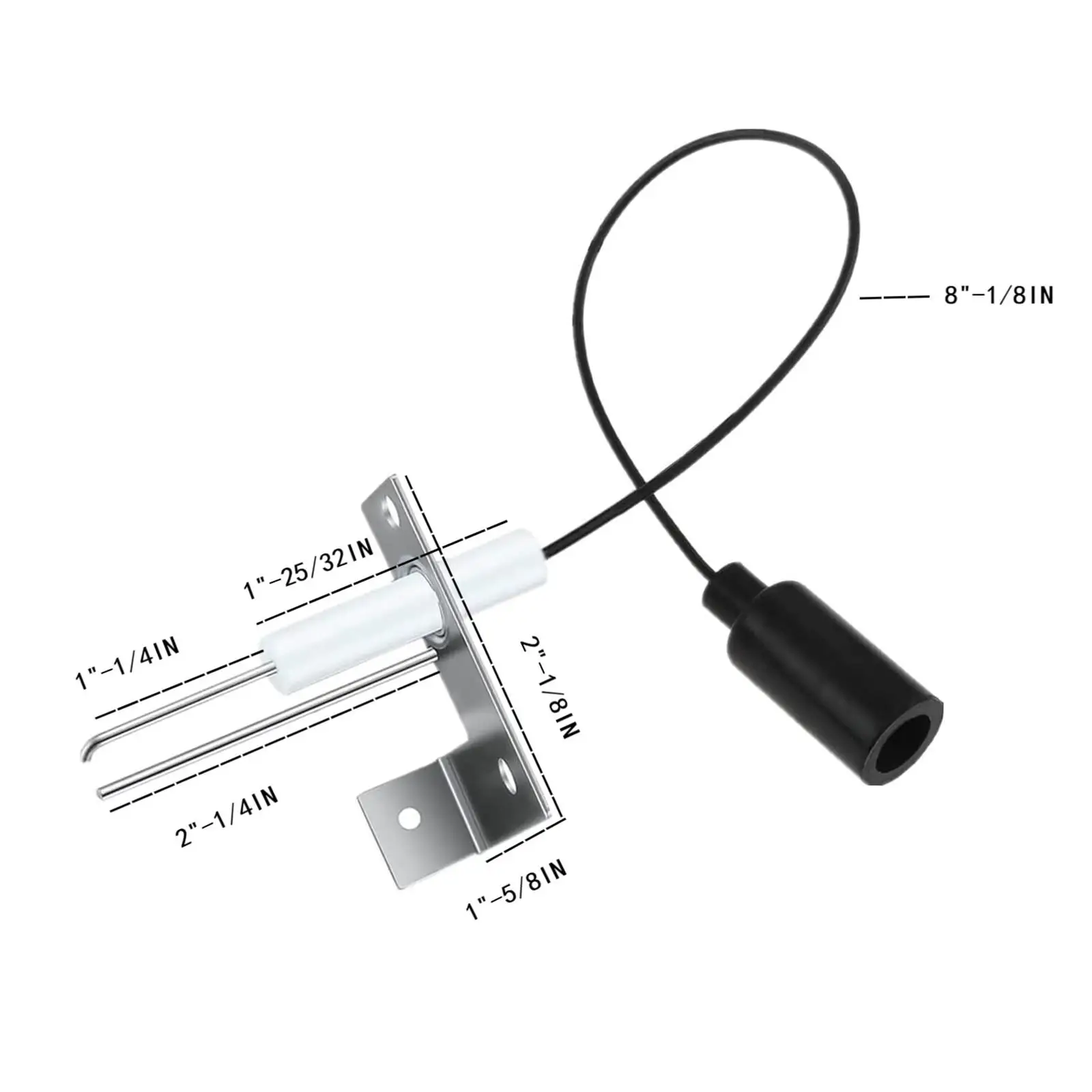 Water Heater Igniter Electrode 2 Prong Sensor Probe Repair Part for RV Camper Compatible with Multiple Models