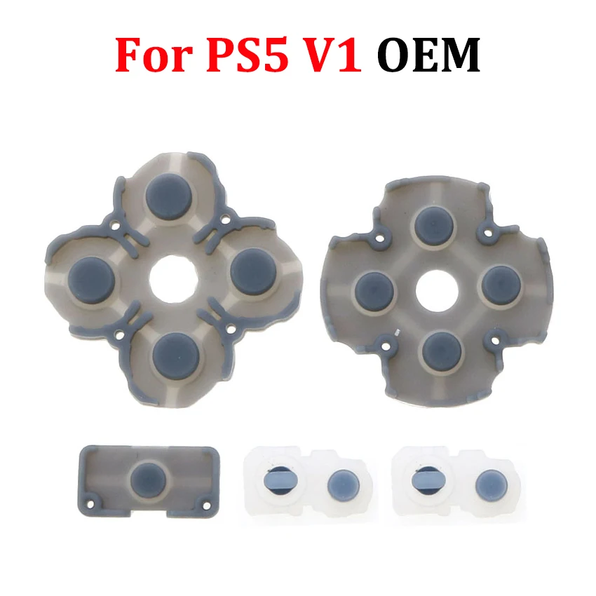 JCD – pièces de rechange originales et OEM en Silicone, joint en caoutchouc conducteur, bouton ABXY d-pad L R pour contrôleur PS5 1.0 2.0 V1 V2