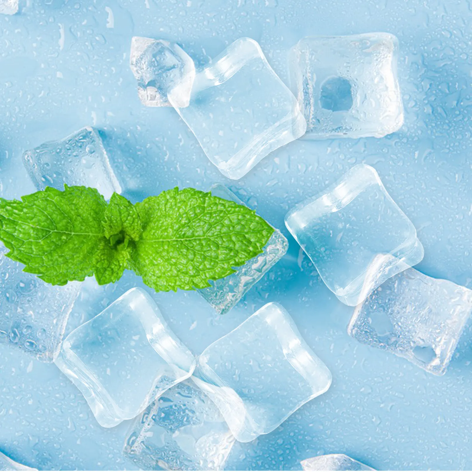 100Pcs Realistic Fake Ice Cubes 15Mm Clear Acrylic Simulated Ice for Vase Fillers Centerpieces Table Decor Home Photography