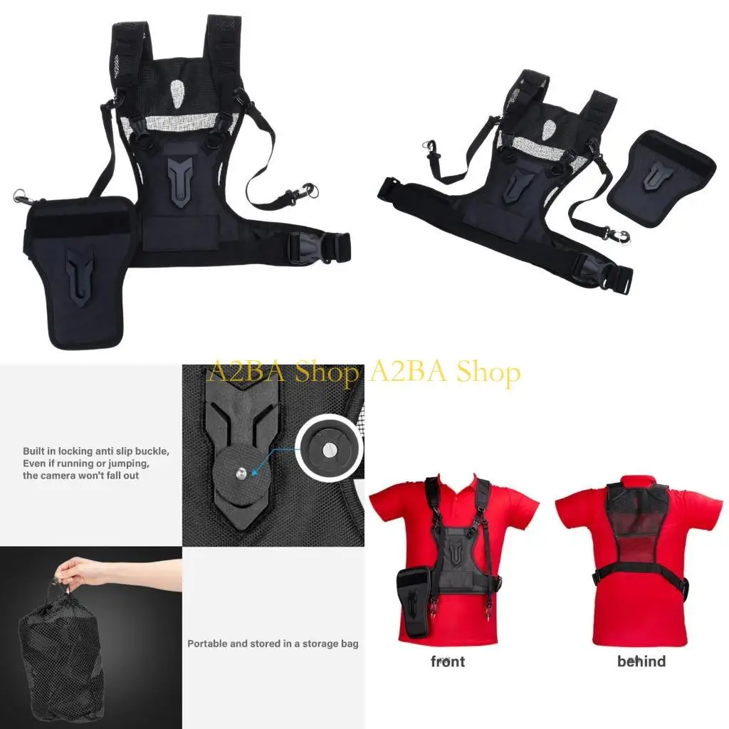 

A2BA Camera Strap Multiple Functional DSLR Camera Double Shoulder Strap for Easy and Fast Camera Switching