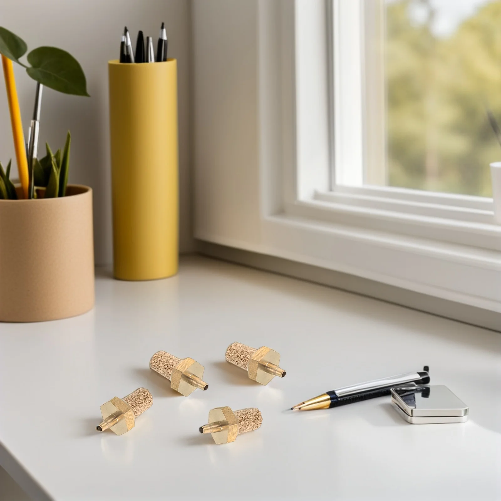 

5 шт. медных фильтрующих насадок-распылителей для снегогенераторов, универсальные сменные компоненты для компрессоров, для сценических генераторов тумана и пены, для дискотек