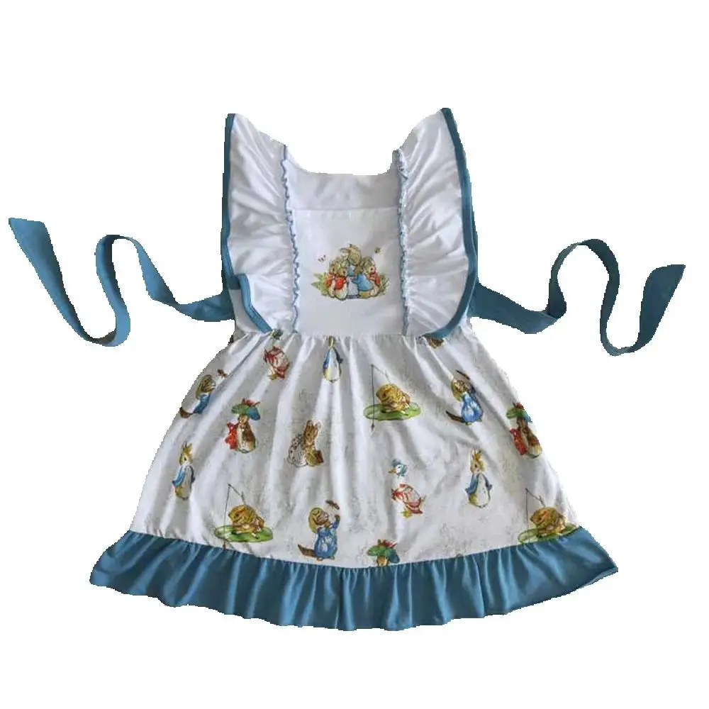 

B12-3 toddler girl clothes cartoon bunny easter dresses girl dress