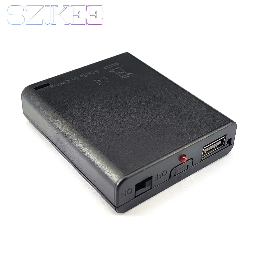 AA Battery Box With Power Switch And Indicator light with USB Socket 3/4 slots AA Battery Case AA Battery Holder