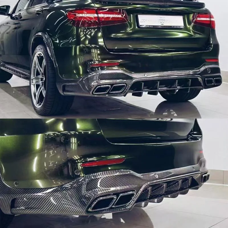 High-end Custom Body Kit For Old-to-New ConversionTOPCAR Style GLC43 63 Carbon Fiber New 3k Twill Weave Rear Bumper With Screw-