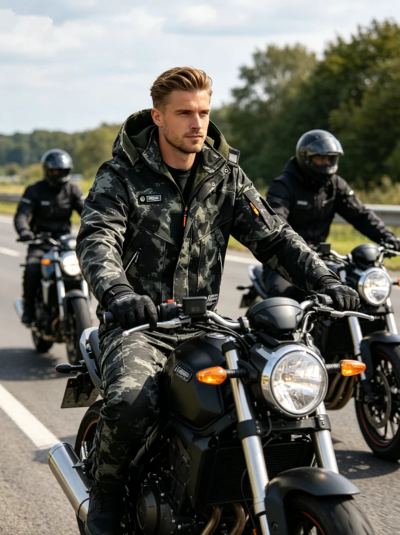 

Unisex Winter Velvet Thickened Jacket Suit Windproof Waterproof Motorcycle Riding Outdoor Warm Work Clothes