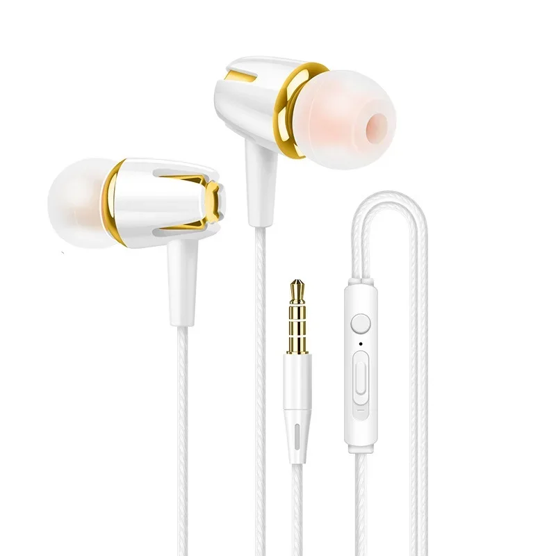 Universal 3.5mm for Android Phone PC Music Call Accessories Wired Noise Cancelling Stereo in-ear Earphone Phone Headset with Mic