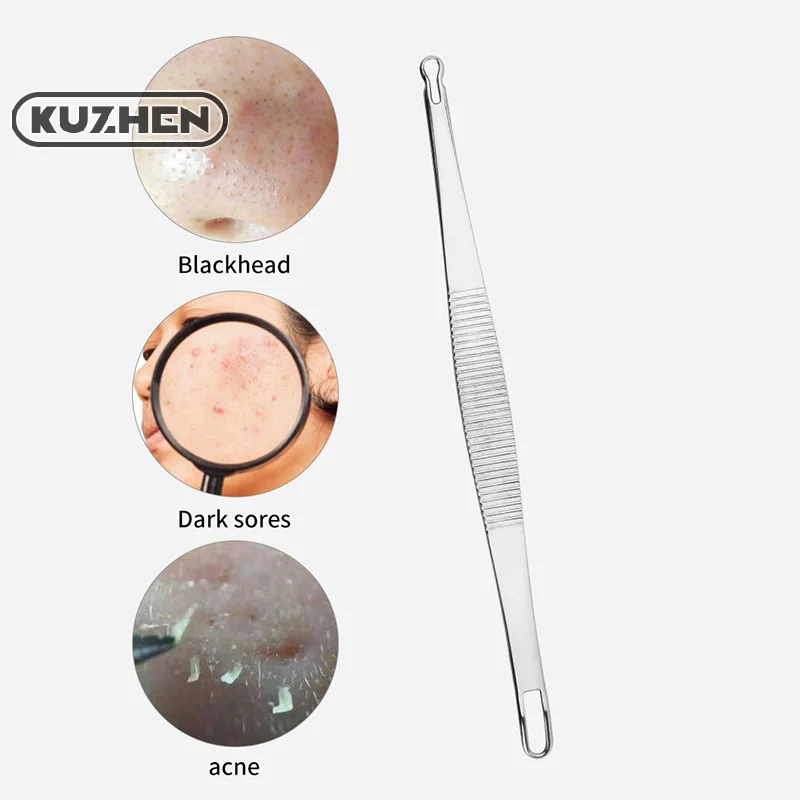 Stainless Steel Blackhead Pimples Acne Double Rings Squeeze Extractor Tool Skin Care Tool