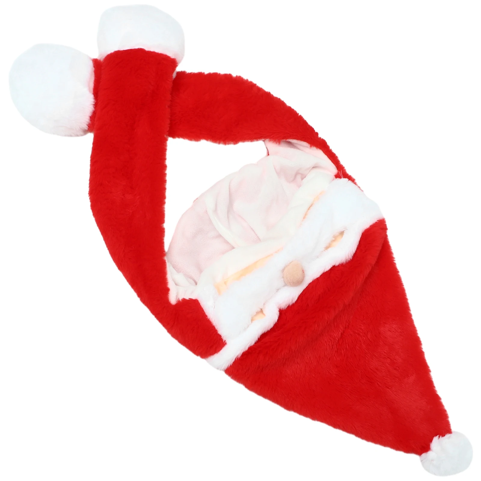 

Christmas Hat Santa Claus Moving Ears Headgear Holiday Party Stage Performance Photo Props One Size Fits Most Men Women
