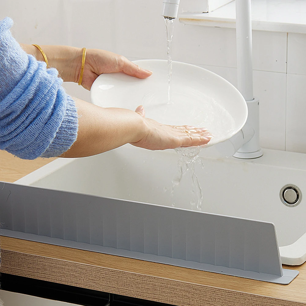 Silicone Kitchen Sink Splash Guard Anti-Splash Waterproof Protector For Dishwashing Basin Splatter Screen Bar Anti-water Board