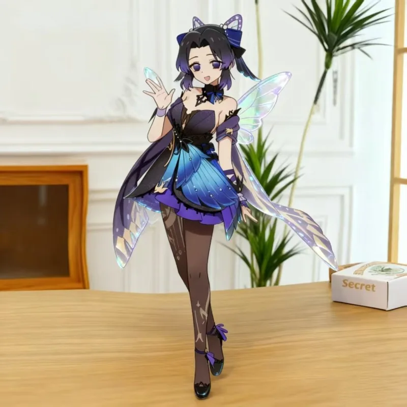 

Акриловая фигурка-подставка Kochou Shinobu из аниме Demon Slayer: Kimetsu No Yaiba, изысканное украшение для детской комнаты и рабочего стола