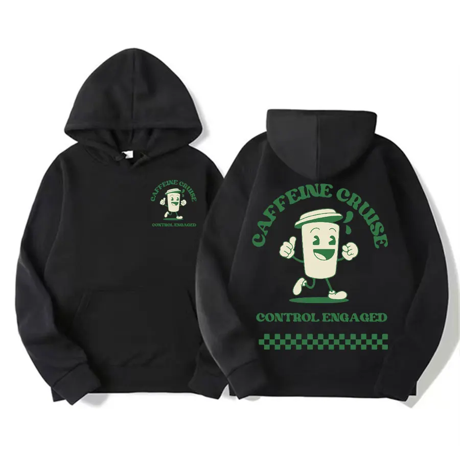 

Funny Green Coffee Graphic Meme Hoodie Men Women's Fashion Aesthetic Cute Sweatshirts Retro Cartoon Pullovers Hoodies Streetwear