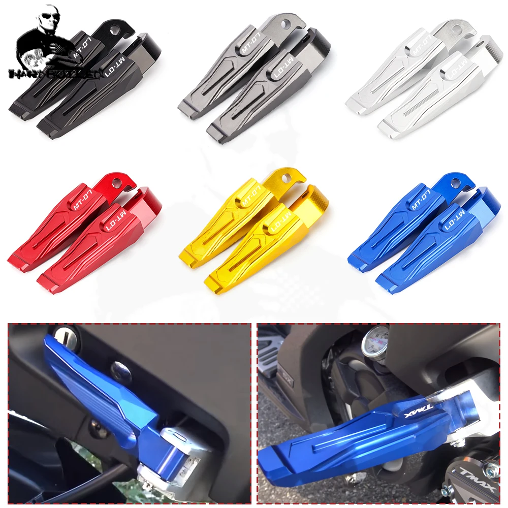 

Подножки для мотоцикла MT 07, подножки, задняя педаль для Yamaha MT07 2015 2016 2017 2018 2019 2020 2021 2022 2023 2024, аксессуары