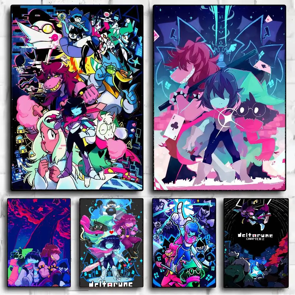 Deltarune Video Game Classic Vintage Posters Vintage Room Home Bar Cafe Decor Nordic Home Decor