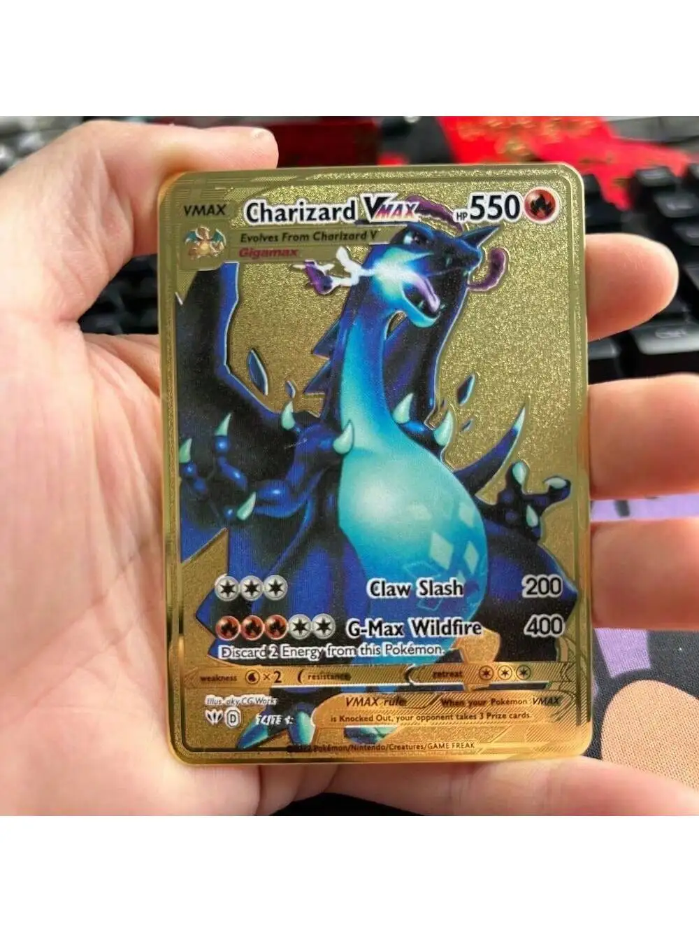 Pokemon Metall-Sammelkarten Anime-Figuren Charizard Pikachu Blastoise Mewtwo Kampf-Sammelkarten Spielzeug Geschenk ﻿