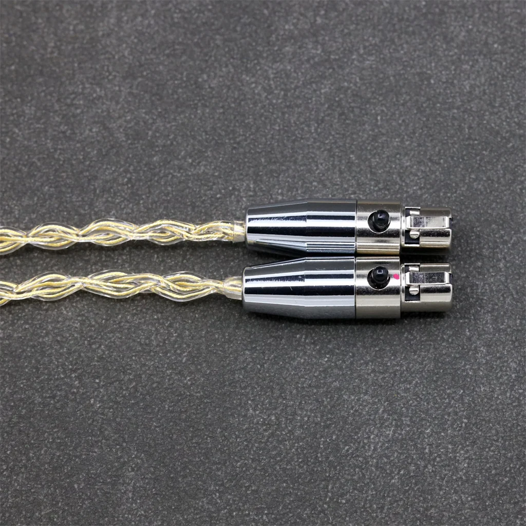 Audeze LCD-3 LCD-2 LCD-X LCD-XC LCD-4z LCD-MX4 헤드폰용 금도금 이어폰 케이블, LN008436, 8 코어 99%, 7n 퓨어 실버, 24k