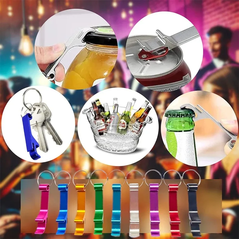 50/100pcs Customised Keychain LOGO Wedding Party Giveaway Favours Can Opener Corporate Promotional Logo Favours