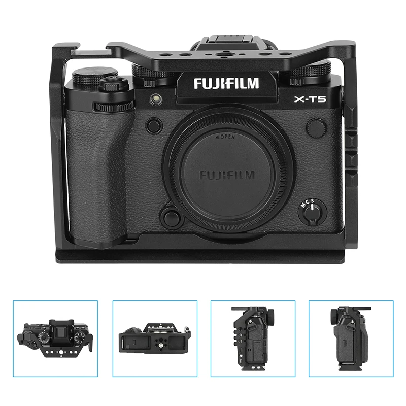 CAMVATE For FUJIFILM X-T5 Cage Full Camera Cage for FUJIFILM X-T5 With NATO Rail, 1/4