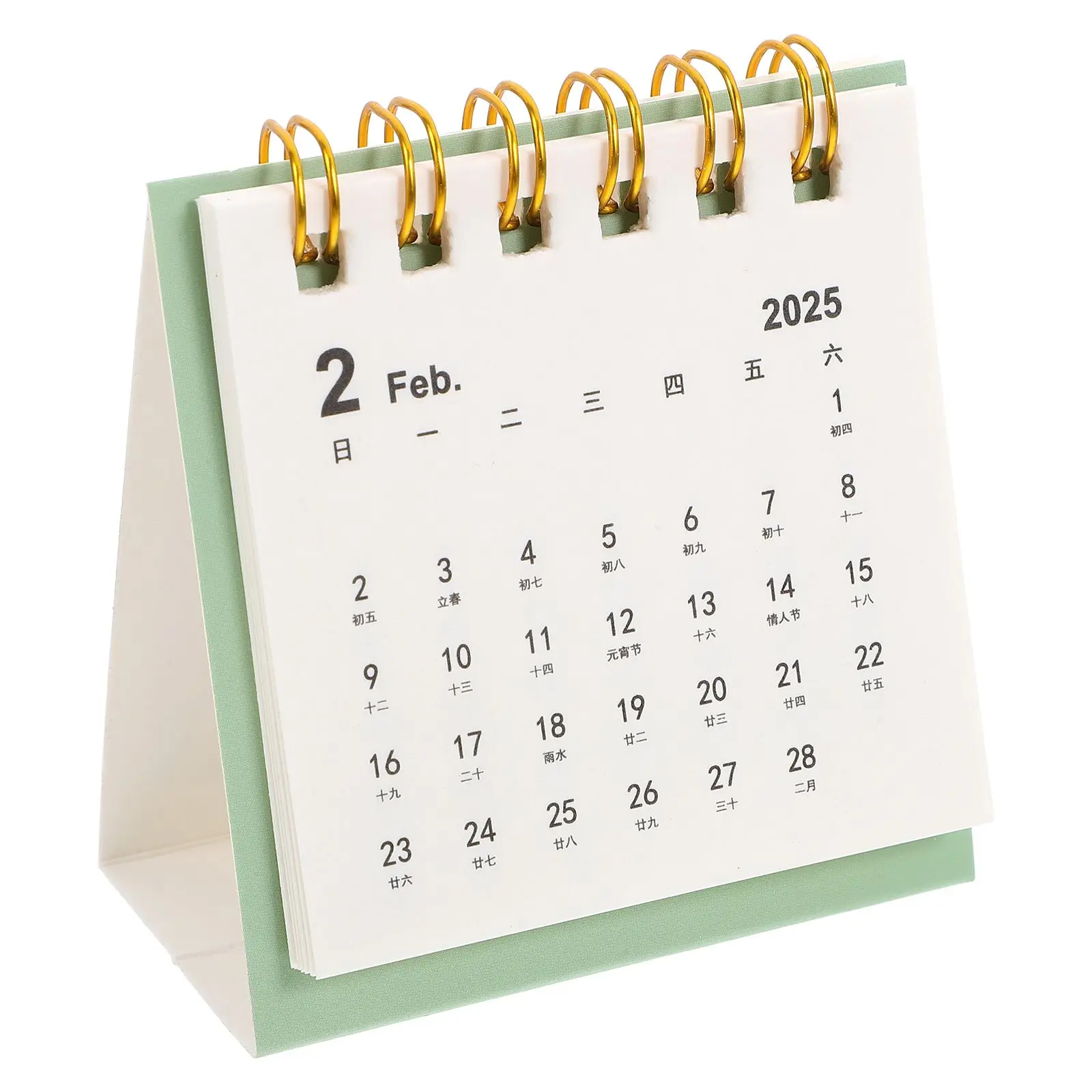 Simple Desk Calendar Decor Small and Fresh Adorable Mini Calendars Green Classroom for