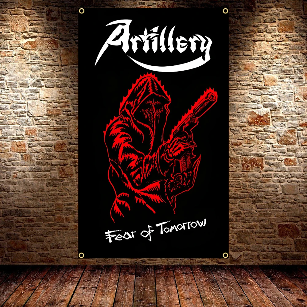 90 x150cm 3 x5ft Thrash Metal artifierys Band Flag Thrash Metal Band poliestere stampa Rock Banner per Decor arazzo