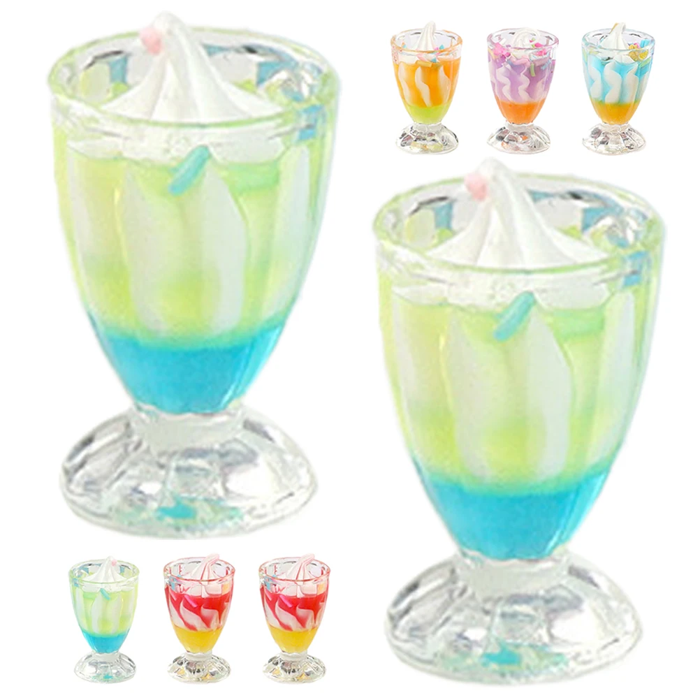 

8 Pcs Simulated Ice Cream Cup Charms Dessert Toy Mini Simulation Food Miniature Decor DIY Accessories Ornament
