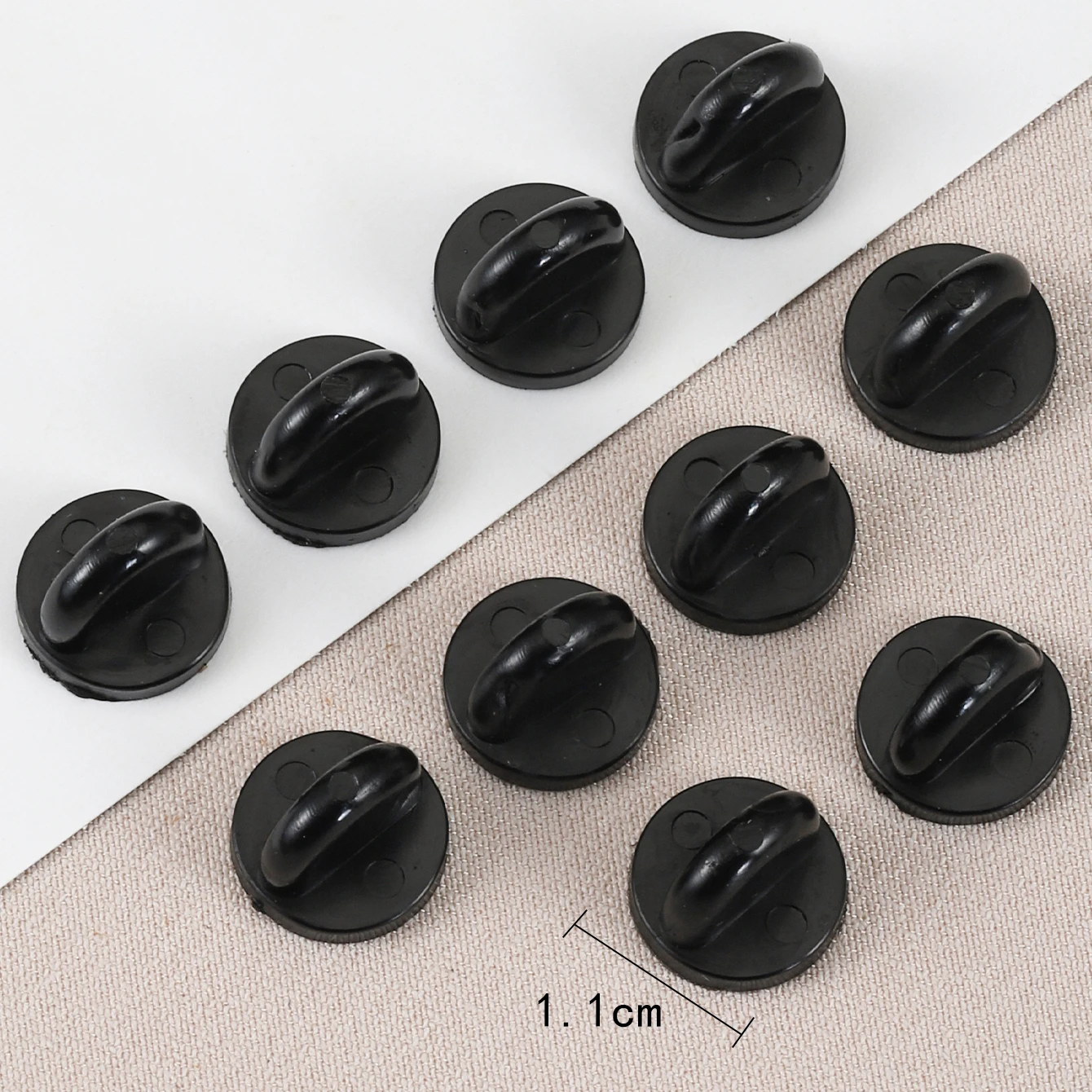 50PCS Black Rubber Pin Backs for Lapel Pins