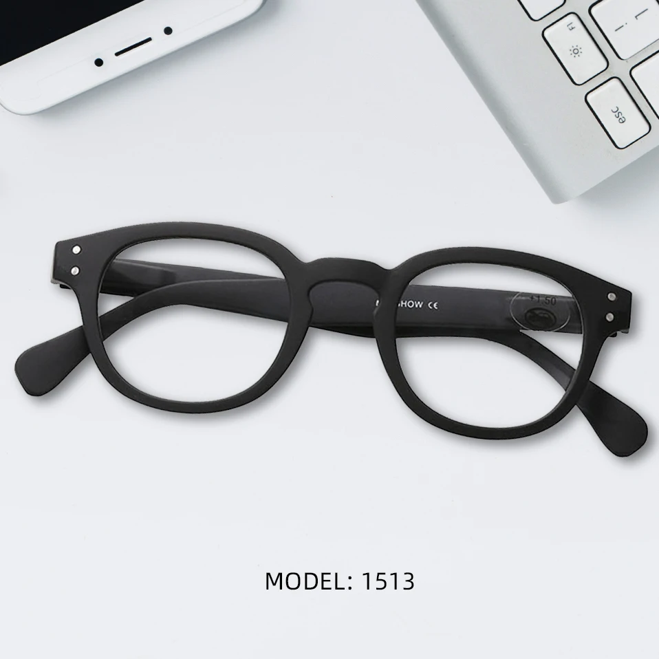 

MEESHOW Reading Glasses Fashion Men Women Eyeglasses Round French Presbyopia Gafas Lunettes De Lecture 1513 +1.25 +2.25 reader