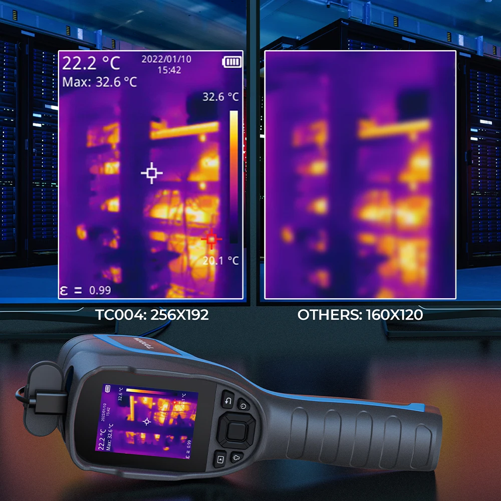 TOPDON TC004 High Resolution Accuracy 256*192 Handheld Infrared Thermal Scanner Imaging Camera Imager PC Image Analysis