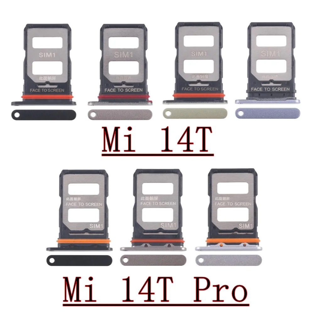 Держатель лотка для микросхемы SD для телефона Xiaomi 14T/14T Pro Mi 14TPro, держатель слота для лотка для SIM-карты, адаптер, разъем, запасные части