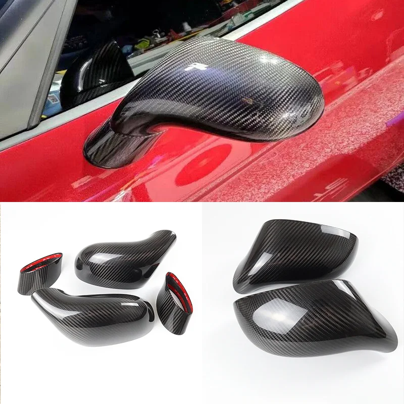 Dry Carbon Fiber Exterior Car Side Wing Rearview Mirror Cap Cover Shell Trim Accessories For Chevrolet Corvette C6 ZR1 2005-2013