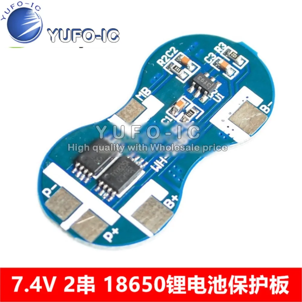 7.4V 2S Series 18650 Lithium Battery Protection Board doubleS Chip 8.4V Over Flow Flush 4 A good quality