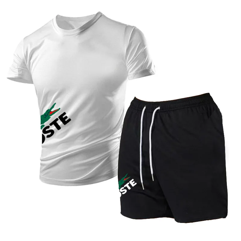 2024 neue Herren Sporta nzug Sommer Herren Jogging Fitness Anzug Kurzarm T-Shirt Shorts Schnellt rockn ender Anzug 2 Sätze Hosen-Sets