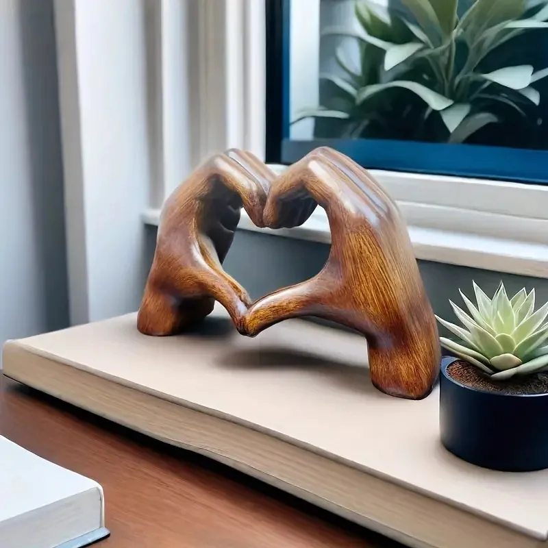 

Creative Mother's Day Heart-shaped Resin Statue Ornaments Living Room Bedroom Tabletop Couple Sculpture Ornaments Birthday Gifts