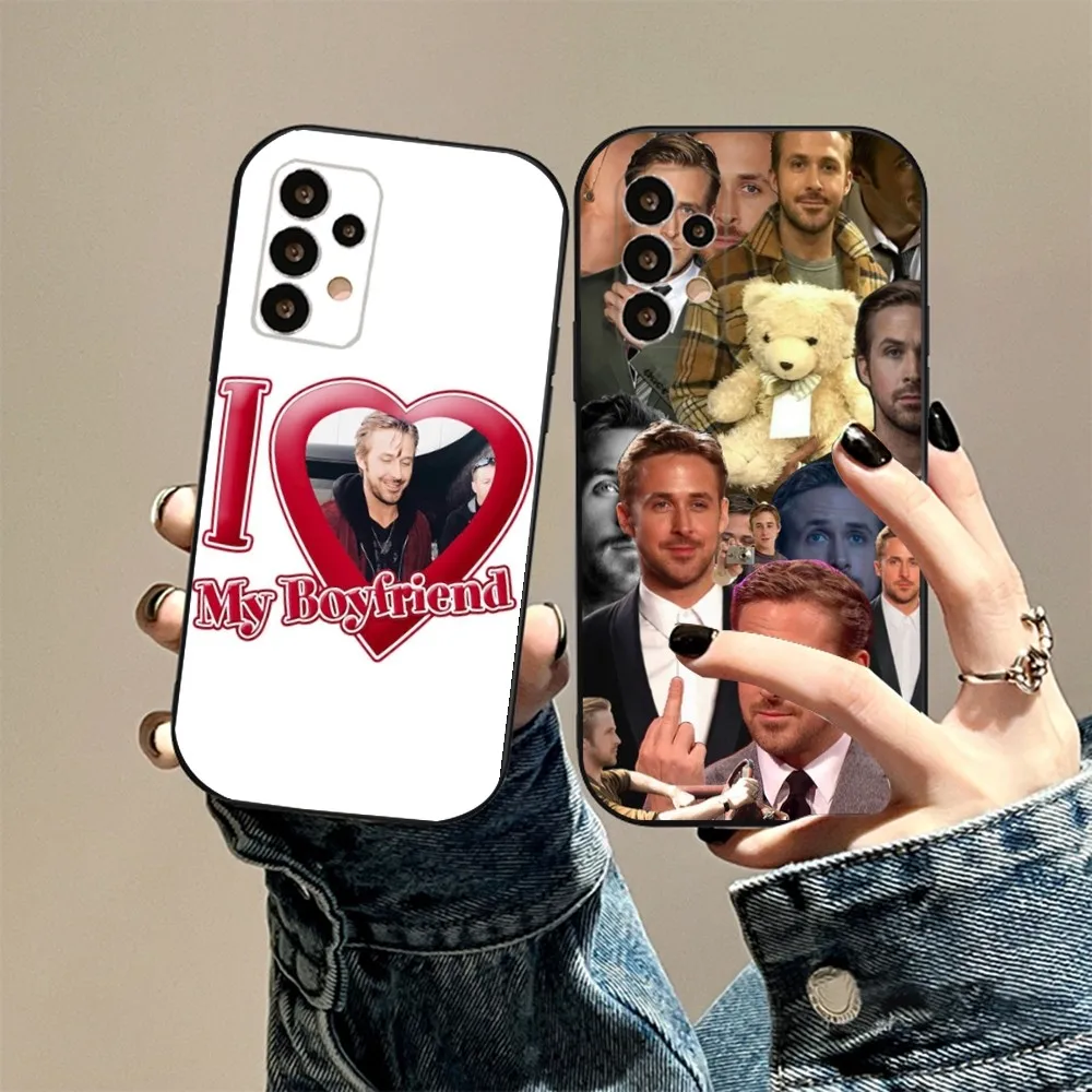 Ryan Gosling Phone Case For Samsung S24,23,23,22,30,21,10,9,Note20 Ultra,Lite,Ultra,5G,Plus,FE,Black Soft Case