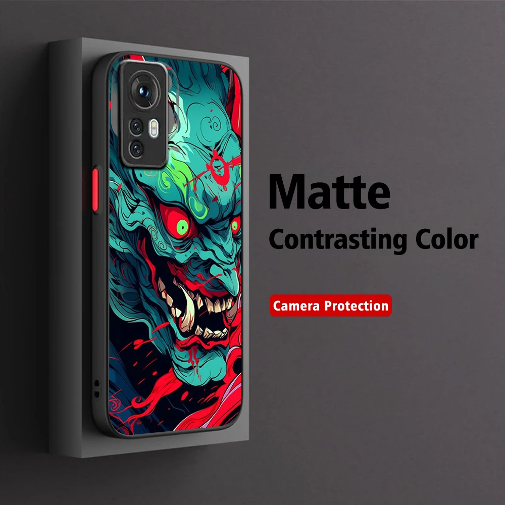 Japan Ghost Face Samurai Handy hülle für Xiaomi Redmi Note 13 12 11 10 10c 10x9 9a 9t 9c 8 7 pro plus 5g matte transparente Abdeckung