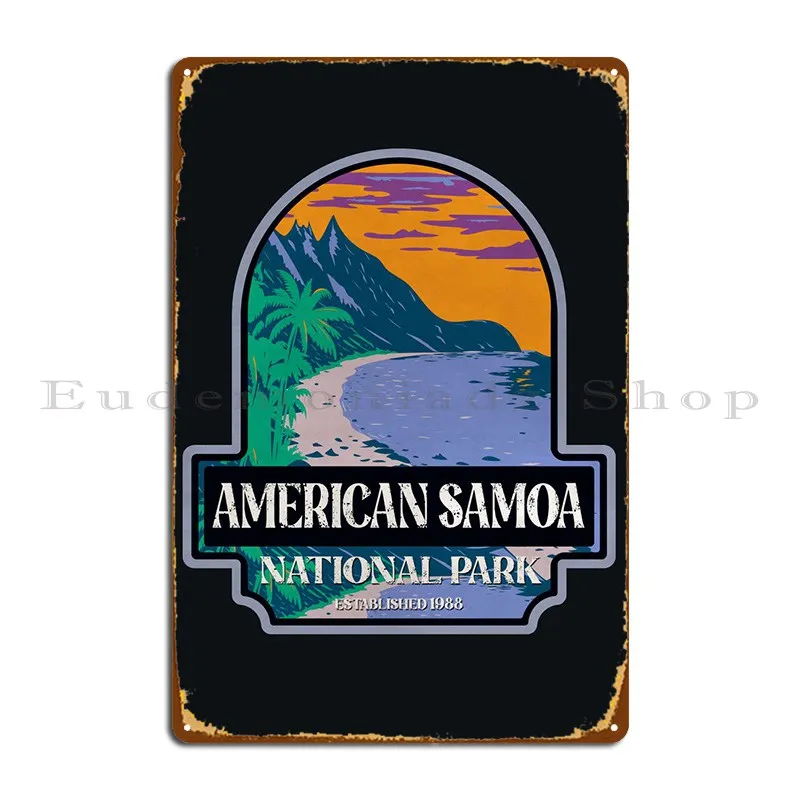 

American Samoa Metal Signs Vintage Customized Wall Cave Bar Cave Designing Tin Sign Poster