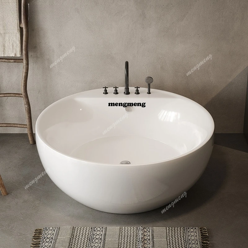 Quinn Hotel Household Acrylic Round Independent Bathtub Double Couple Large Space B & B Hotel Bathtub Bath
