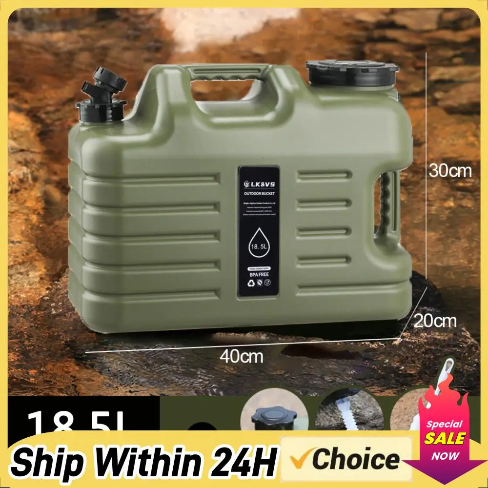 Jarra de Agua de 5 Galones con Grifo, Contenedor de Almacenamiento de Agua a Prueba de Fugas, Tanque de Agua Portátil de Gran Capacidad para Camping y Senderismo