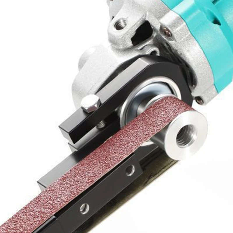 MINI Sander เครื่องขัดเครื่องบด,เครื่องบดมุมดัดแปลงเข็มขัด Sander อุปกรณ์เสริมเหมาะสําหรับ 125 มม.เครื่องบดมุม-AT64
