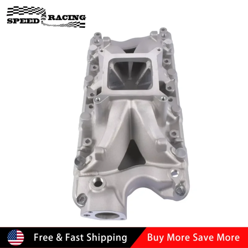 54031 Collettore di aspirazione in alluminio per aereo singolo ad alto aumento per Ford 302 Piccolo blocco di funzionamento di base Gamma di giri 3500-8000 Nastro