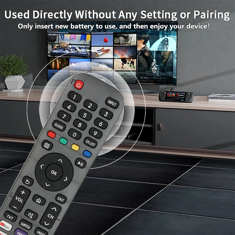 EN2H30H For Hisense Remote Control Compatible With Hisense TV 75A7100F Replacement Controller With NETFLIX PrimeVideo YouTube Bu