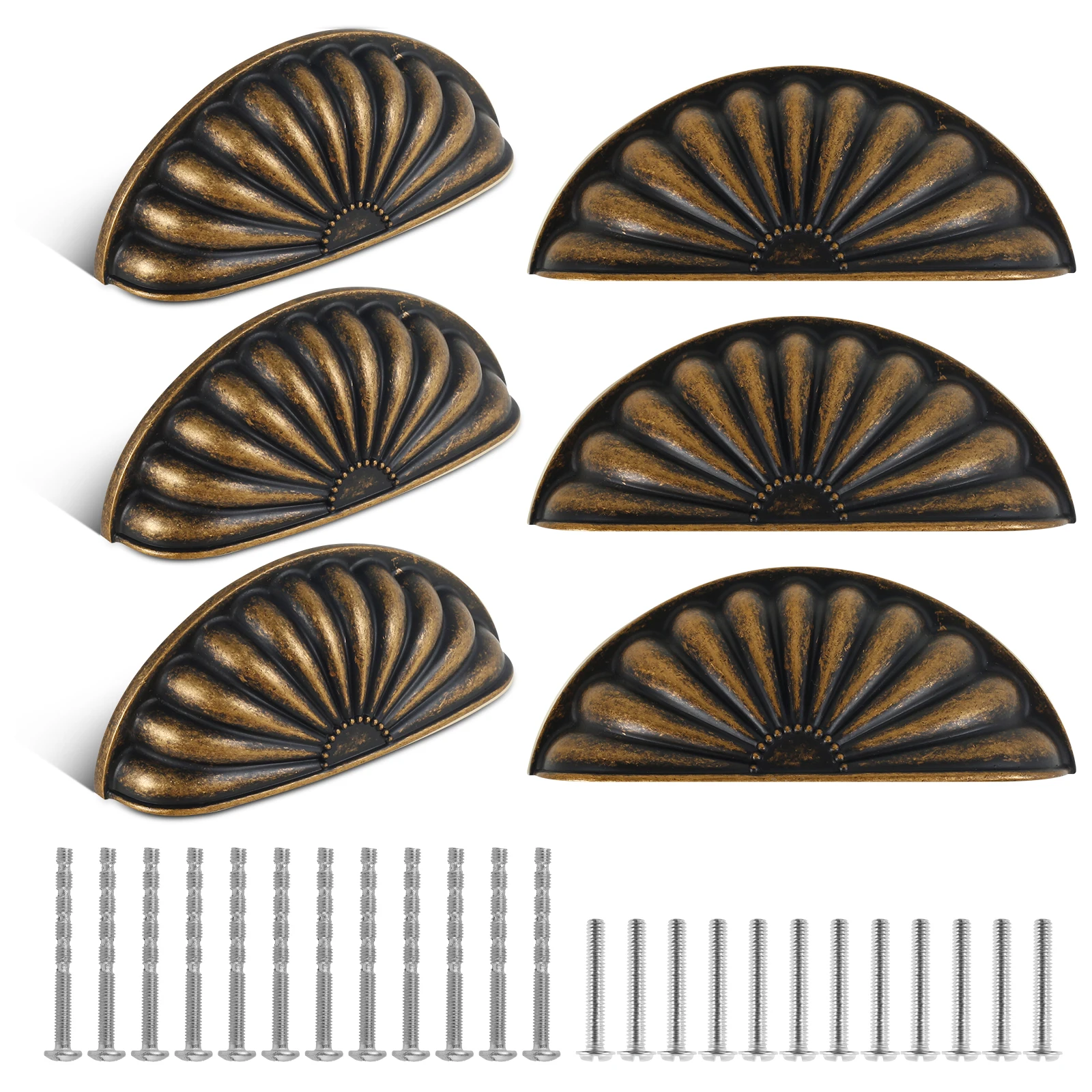 

6Pcs Gold Cabinet Cup Pull Sturdy Cup Drawer Knobs Decorative Cup Cabinet Knob Compact Cup Drawer Pulls Elegant Cup Cabinet