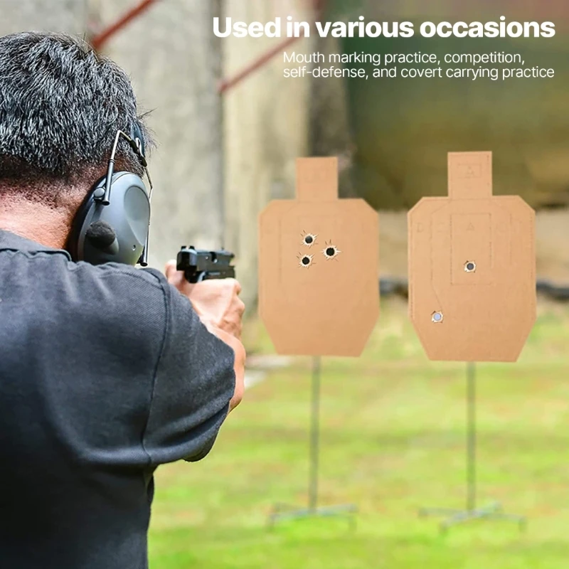 Shooting Ranges Targets (10pcs) Paper Targets Improve Your Accuracy Outdoor Gift for Arrow Shoot Practicer Cardboard 24BD