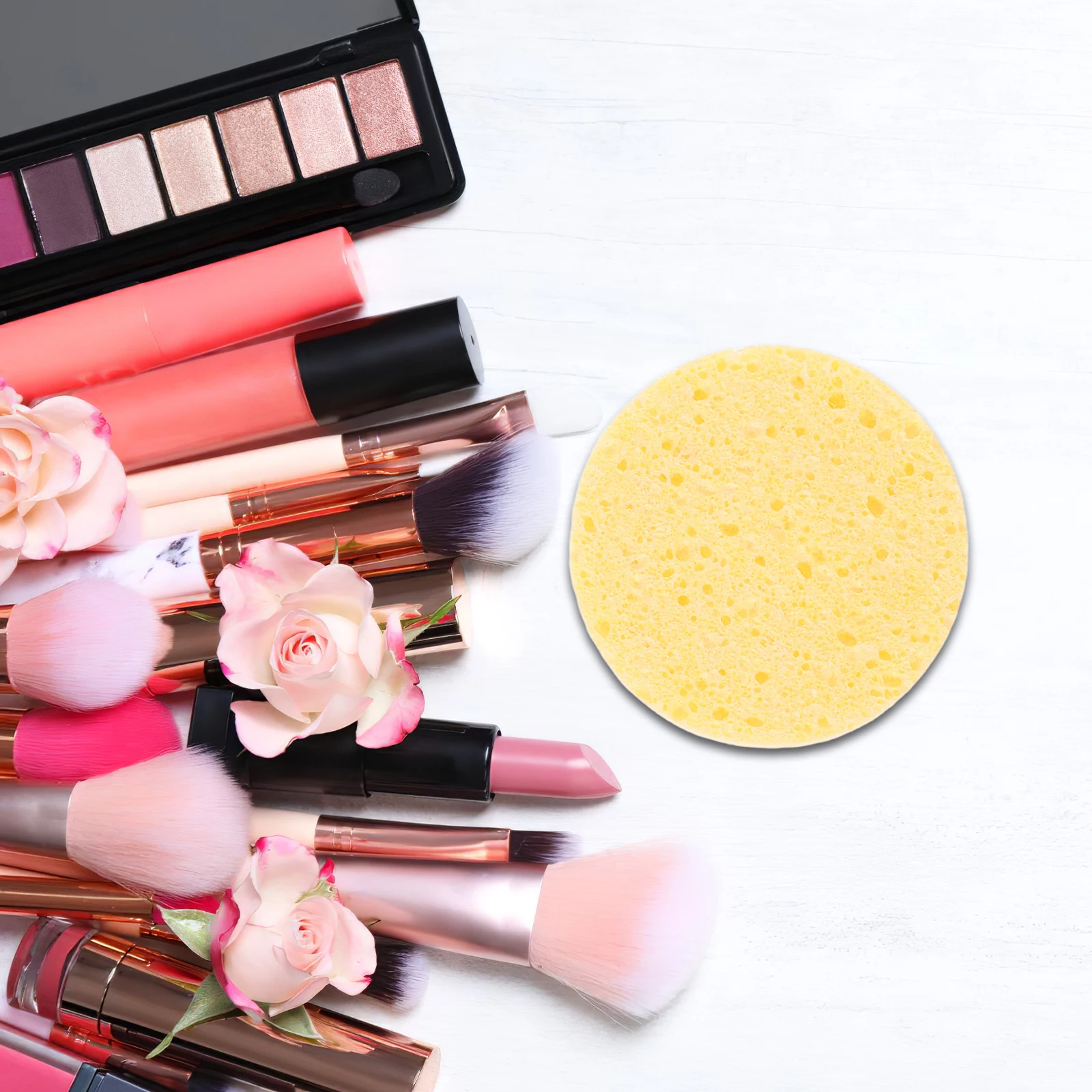 5 قطع من وسادات إزالة المكياج إسفنجات السليلوز المضغوطة الناعمة لتنظيف الوجه والمسام التنظيف العميق والصديقة للبشرة #3