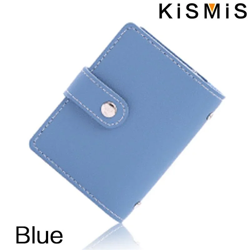 KISMIS Convenient Practical PU Leather Business Card ID Holders Bag with 12/26 Slots