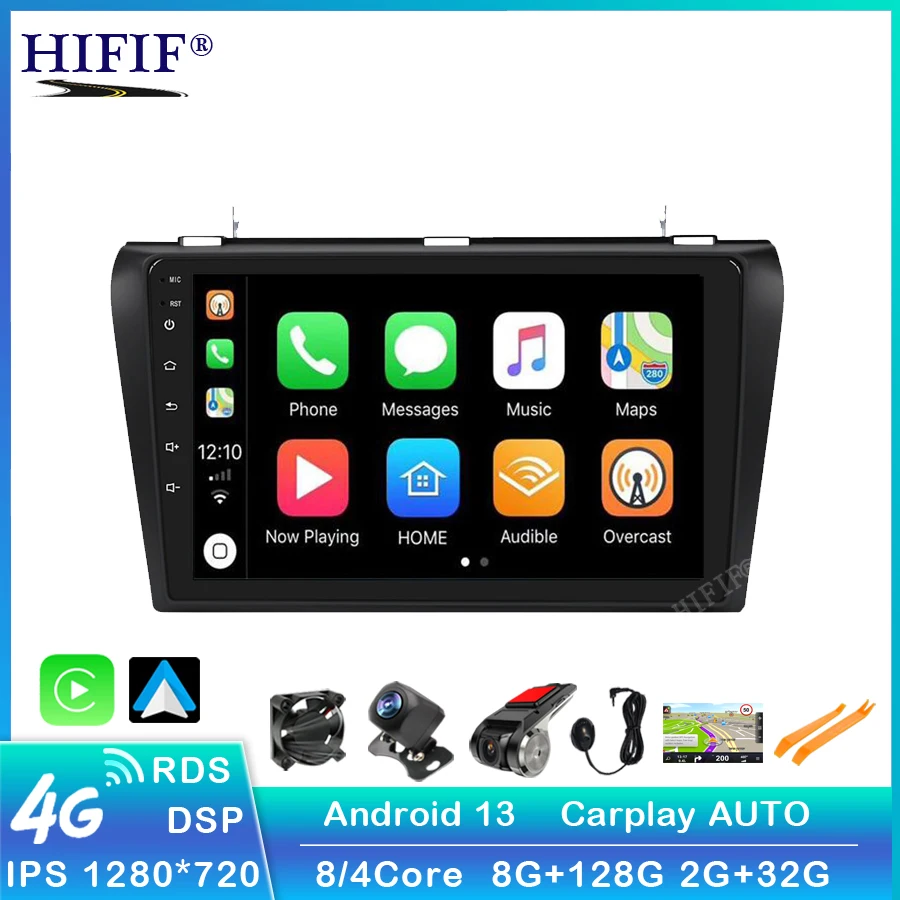 

4G + 64G Android 13 Car Radio For Mazda 3 2004-2013 maxx axel Wifi Auto Stereo car dvd gps Navigation stereo Multimedia Player