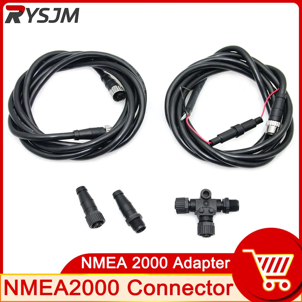 

HD Boat NMEA2000 Starter Kit ABS T Connector Power Cable Male Female Resistor 3 Port Adapter 2meter Cable NMEA 2000 Connector