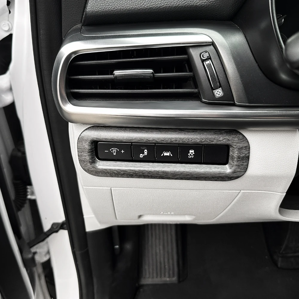 ألياف الكربون نمط العلوي تعديل غطاء أزرار السيارات الديكور الداخلي لكيا تيلوريد 2020-2025 اكسسوارات LHD