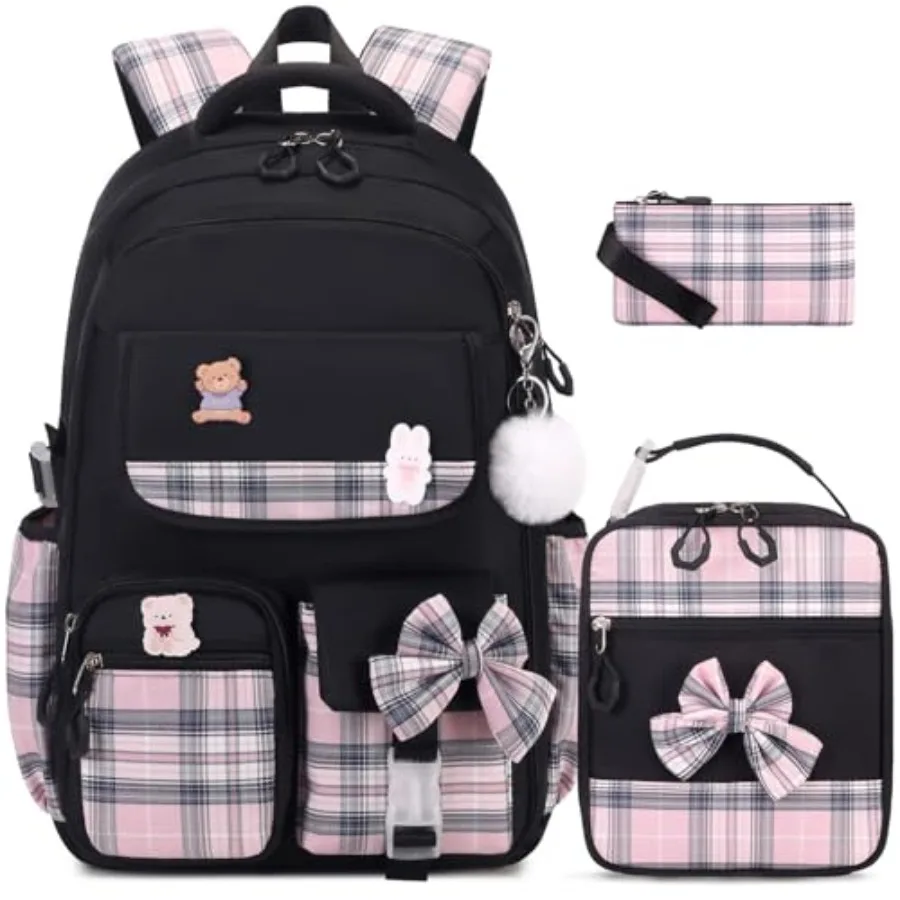 

Girls Backpack - 3PCS Backpack for Girls Cute School Backpacks for Girls Kindergarten Elementary Preschool Middle School Bags w